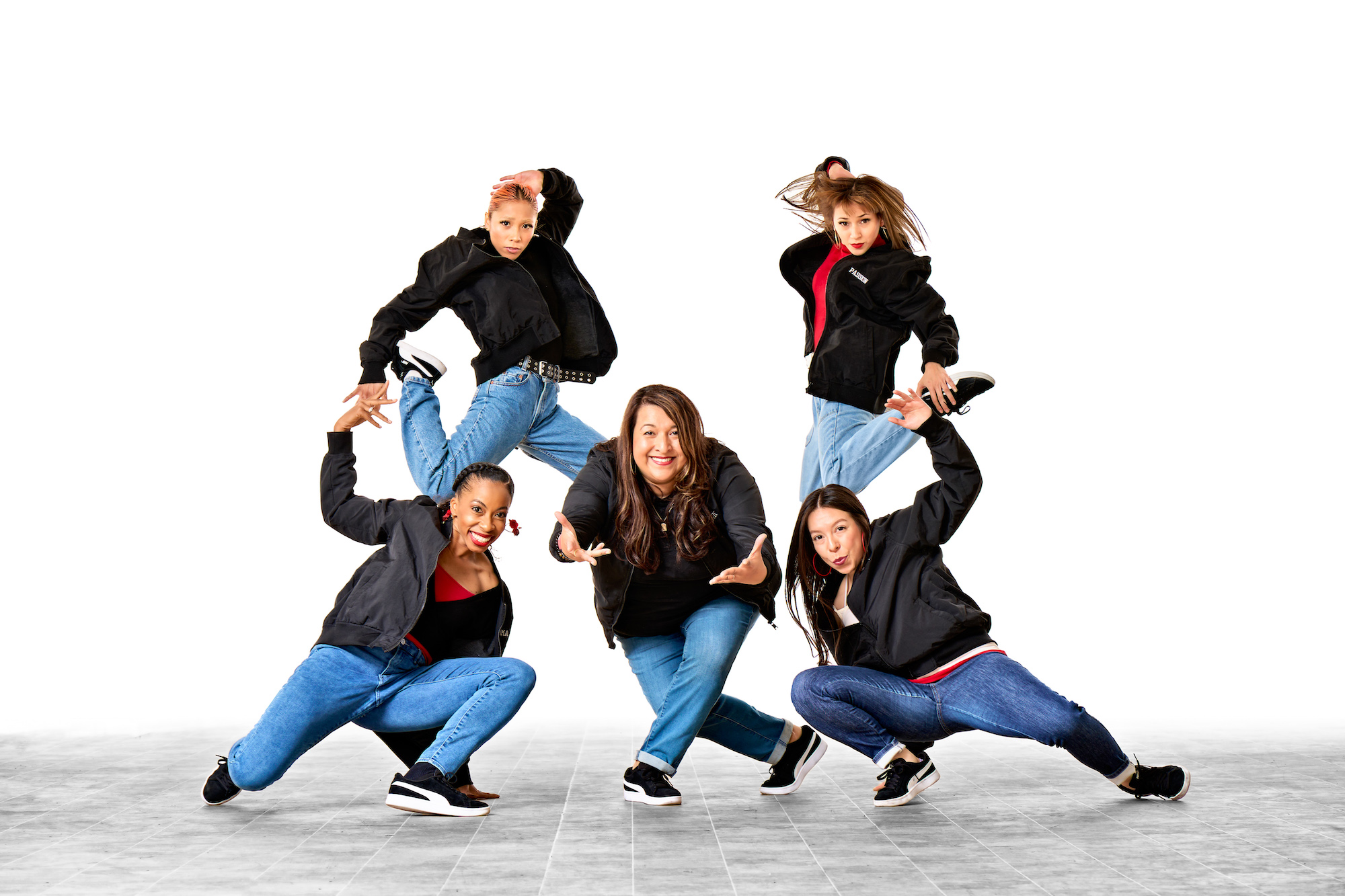 group of young hip hop dancers on white background Stock Photo | Adobe Stock